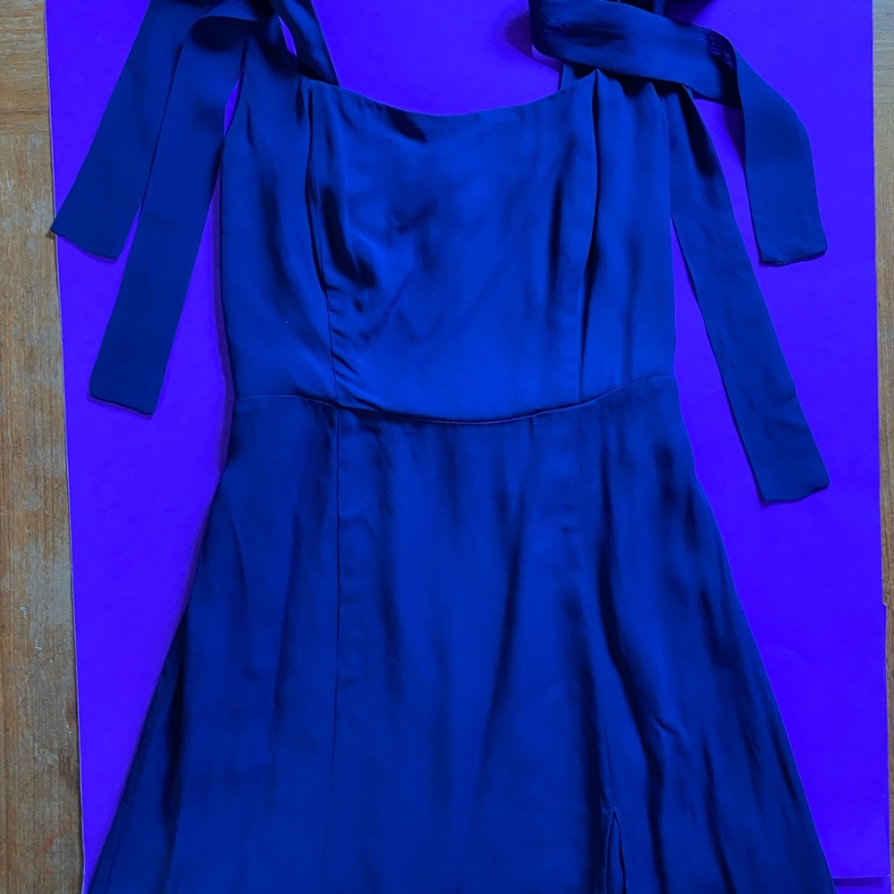 Reformation Twilight Dress Size 0 Danube (Rich Navy) Retail $278